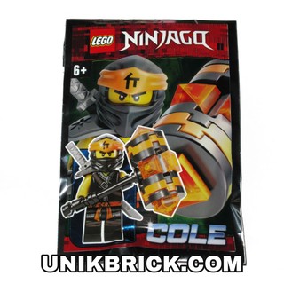 [CÓ HÀNG] Lego UNIK BRICK Ninjago 892062 Cole Foil Pack Polybag Túi nhân vật chính hãng (như hình).