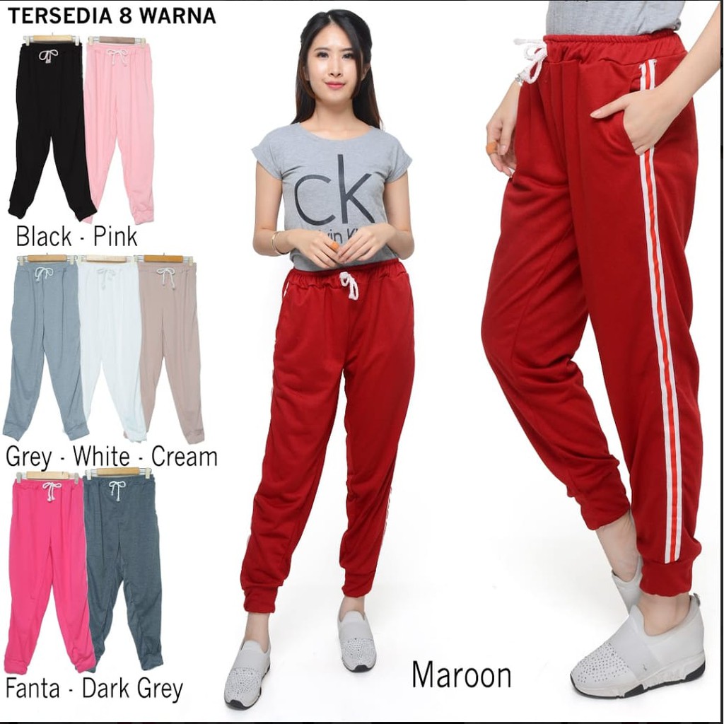 Quần Jogger Màu Trắng / Đỏ Thời Trang Cho Nữ