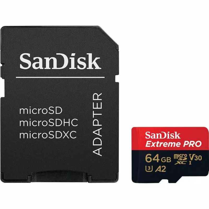 Thẻ Nhớ Micro Sdxc Extreme Pro A2 U3 170mbps 64gb 4k Uhd Action Camera Hiệu Sandisk