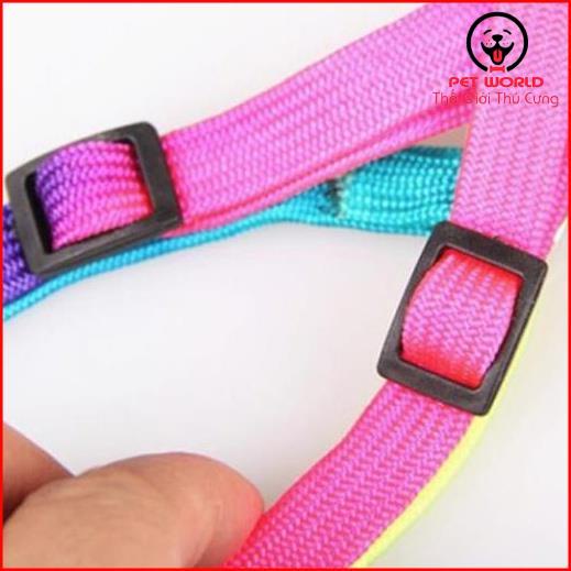 Dây Dắt Đai Người Cầu Vồng Cho Chó Mèo Dưới 5kg
