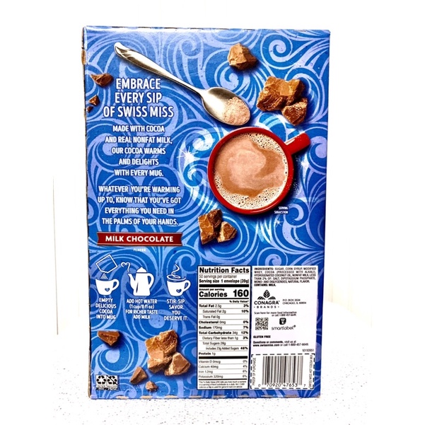 Hộp Cacao sữa 50 gói Swiss miss chocolate 1.95kg