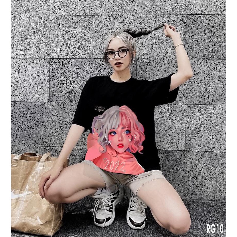 Hot trend 2022 áo phông nữ from rộng tay ngắn vải cotton  co giãn 4 chiều , áo phông nữ Littergirl