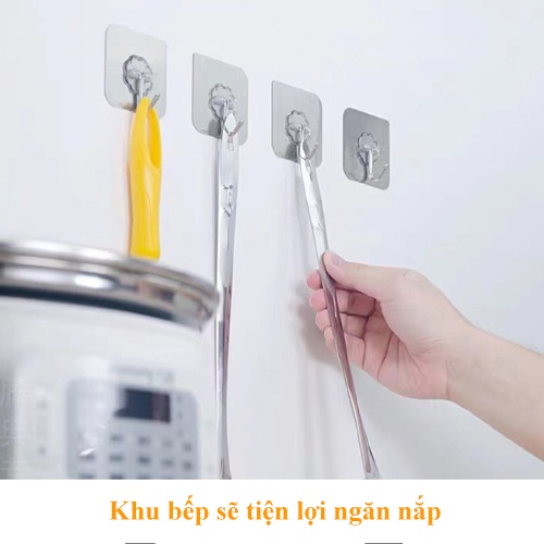 Móc Treo Dán Tường Treo Đồ Trong Suốt, Móc Gài Dán Tường Siêu Dính