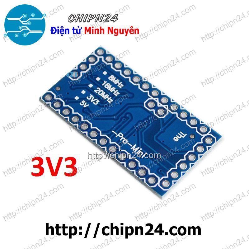 [1 MẠCH] Arduino Pro Mini V2 3.3V 8Mhz ATMega328P