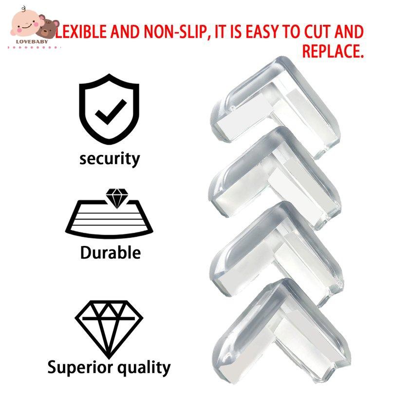 Set 4 miếng đệm gắn góc bàn bảo vệ an toàn cho trẻ em