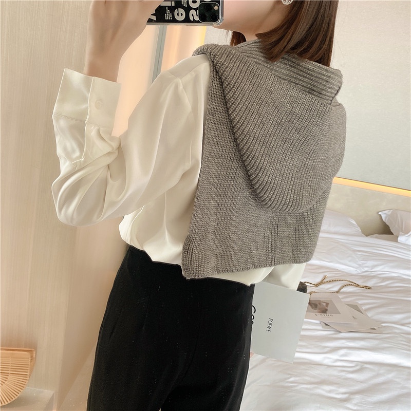 Áo choàng ZHELIHANGFEI dệt kim có mũ trùm đầu phong cách thời trang độc đáo