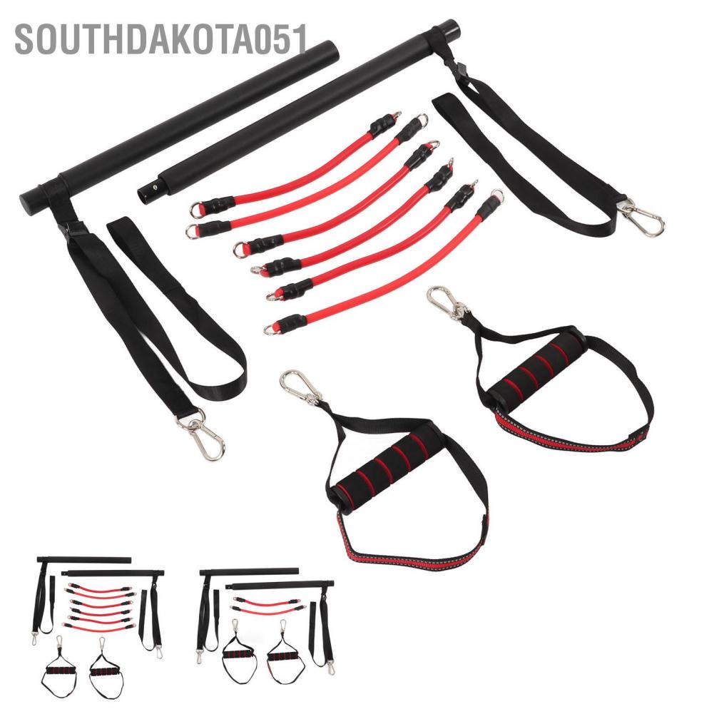 Hàng Sẵn Gậy Pilates Đa Năng - Thanh tập Pilates đa năng với dây đeo kháng lực Thiết bị thể dục Yoga【Southdakota051】