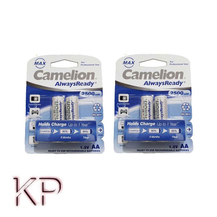 1 Vỉ 2 Viên 2 Pin Sạc 2500MAH CAMELION Chính Hãng.