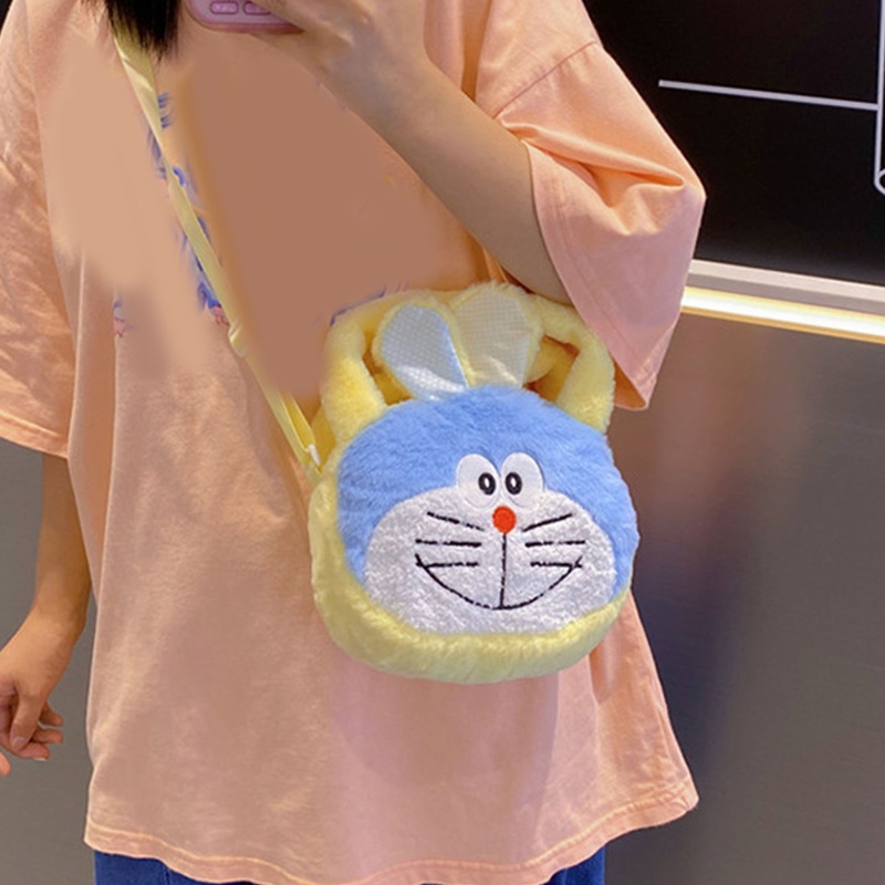 Túi Đeo Chéo Vai Bằng Vải Bông Với Dây Đeo Tùy Chỉnh Dễ Thương Dành Cho Nữ