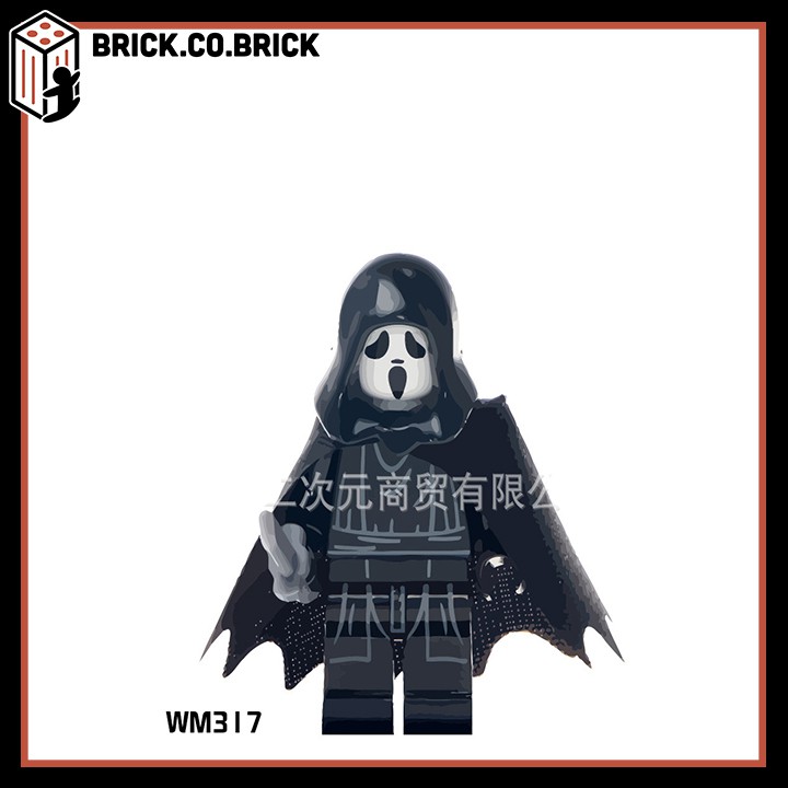 WM6003 - Xếp hình minifigure và non lego phim kinh dị Jason Voorhees, Ghostface, Feddy - Đồ Chơi Lắp Ghép Sáng Tạo