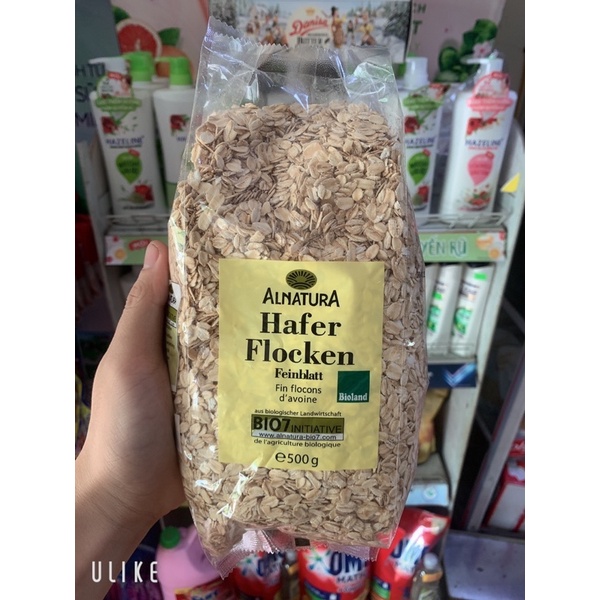 Yến mạch tươi nguyên chất Hafer Flocken 500gr