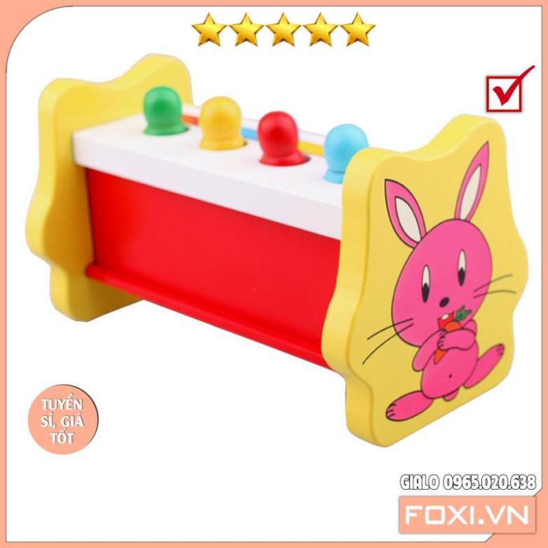 Đập chuột hình thỏ màu sắc đẹp-đáng yêu-đồ chơi gỗ trí tuệ thông minh cao cấp rèn luyện sự khéo léo cho bé