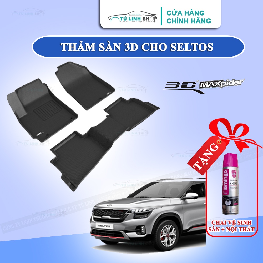 Thảm lót sàn KIA SELTOS / CRETA 2020-2021+ bằng khuôn đúc hãng Kardo hoặc 3D MAXpider KAGU