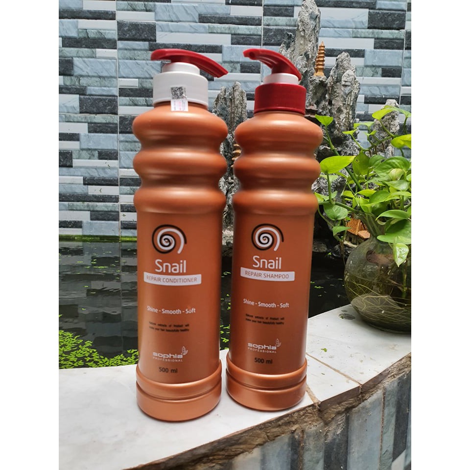 Dầu Gội Ốc sên Siêu Phục Hồi & Lưu Hương Sophia Professional Snail Repair Shampoo Hàn Quốc 500ml