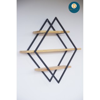 KỆ DECOR TREO TƯỜNG HÌNH CON THOI 60CM X 65CM - BÔNG DECOR