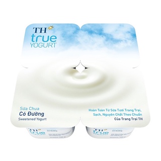 lốc 4 hũ sữa chua ăn TH truemilk có đường/ít đường/ko đường/nha đam