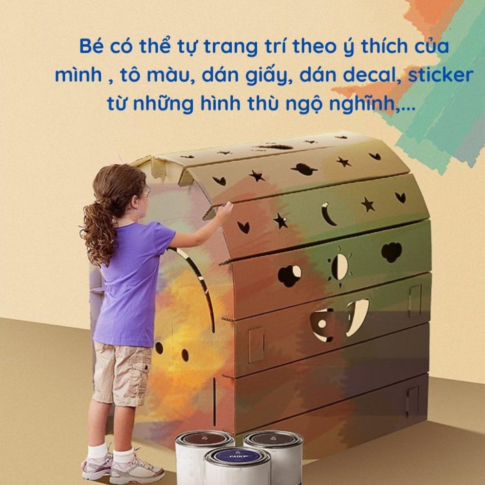 [XẢ KHO] Nhà Bìa Carton Cho Bé Siêu Đẹp, Chắc Chắn - Nhà Đồ Chơi Lắp Ghép Thông Minh Cho Bé (Giá Tốt)