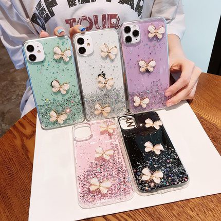 Ốp điện thoại mềm họa tiết bướm thích hợp cho Samsung Galaxy A9 A8 Plus A7 A6 Plus J8 2018
