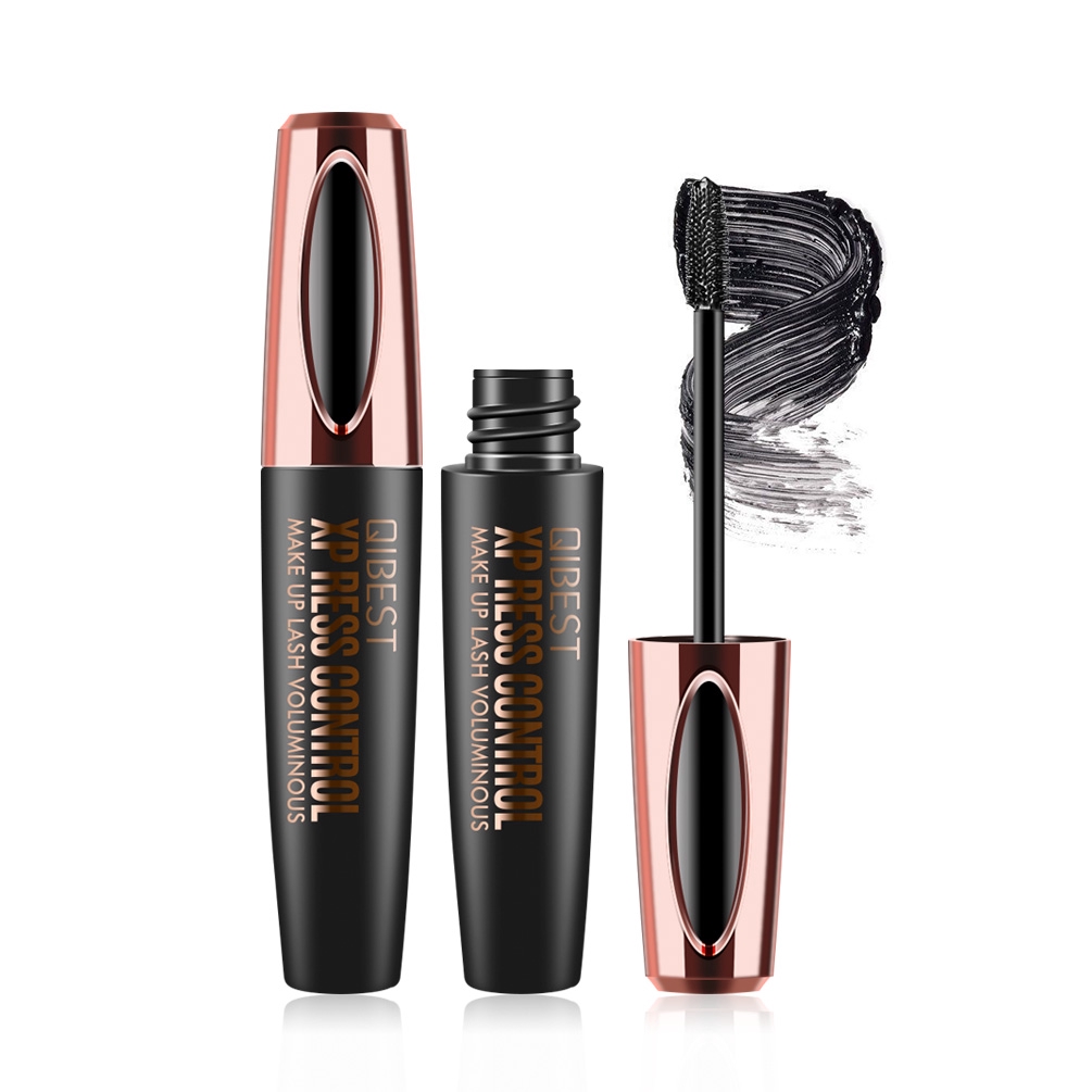 [Hàng mới về] Mascara QIBEST sợi tơ tằm 4D chuốt mi cong dày dài chống thấm nước lâu trôi