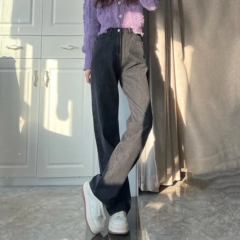 Quần Jeans Ống Suông Nam Nữ Unisex Màu Đen Khói Basic Cạp Cao Cạp Cao Phong Cách Ulzzang Hàn Quốc Chất Jean Loại 1