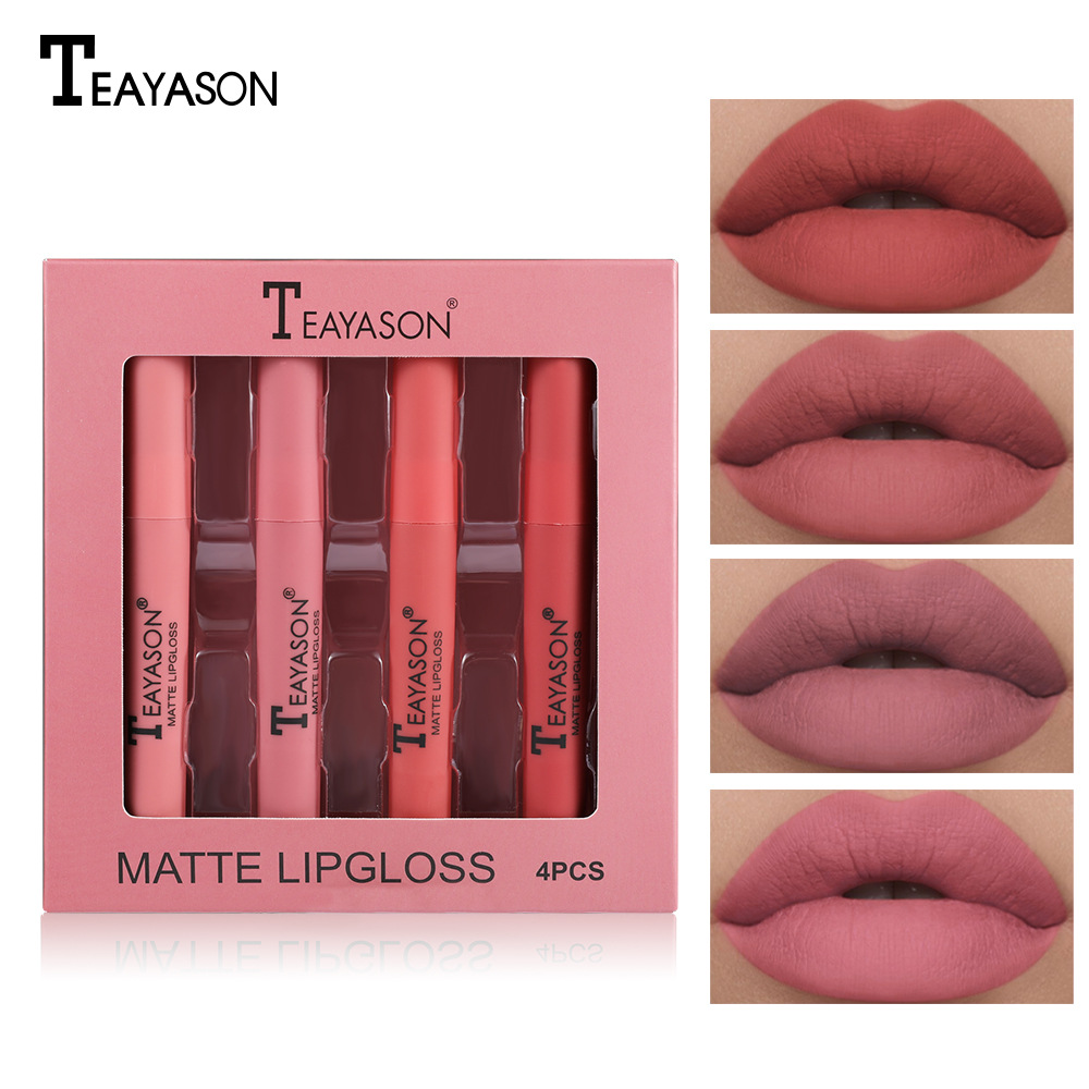 (Hàng Mới Về) Set 4 Thỏi Son Kem Teayason Tông Nhung Lì Chống Nước Lâu Trôi | BigBuy360 - bigbuy360.vn