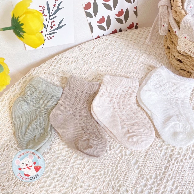 (Ảnh Thật) Set 4 Tất Lưới