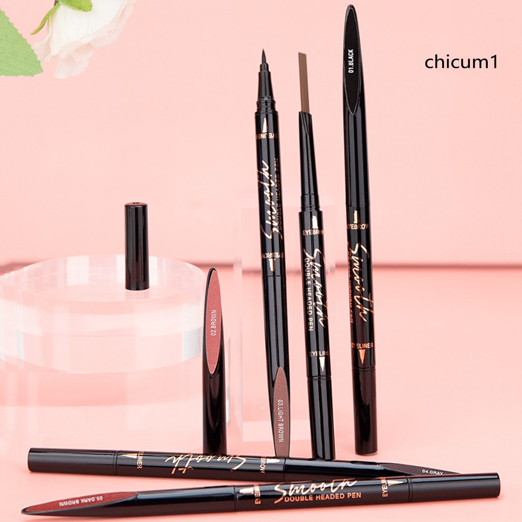 [Hàng mới về] Bút kẻ lông mày và kẻ mắt hai đầu thiết kế xoay tự động trang điểm lâu trôi | BigBuy360 - bigbuy360.vn