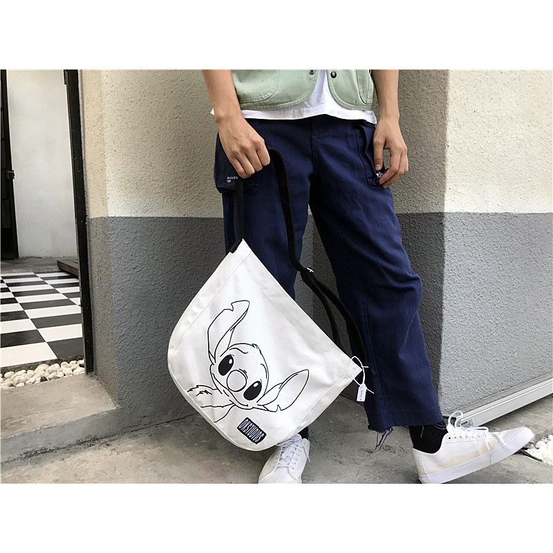 [RẺ VÔ ĐỊCH] Túi tote đeo chéo chuột Stitch unisex Hàn Quốc