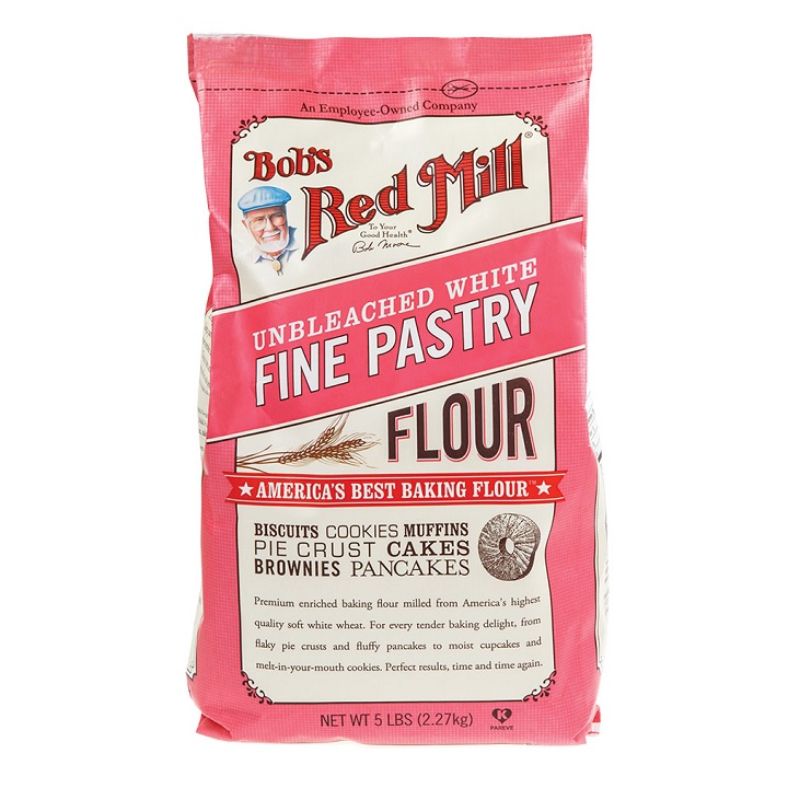 Bột mì mềm không tẩy  Bob's Red Mill 2.27kg - Unbleached Fine Pastry Flour
