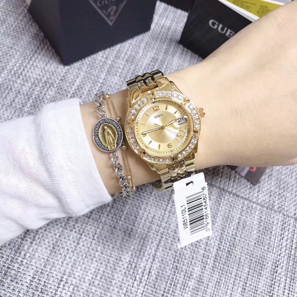 Đồng hồ nữ guess dây thép đính đá sang trọng