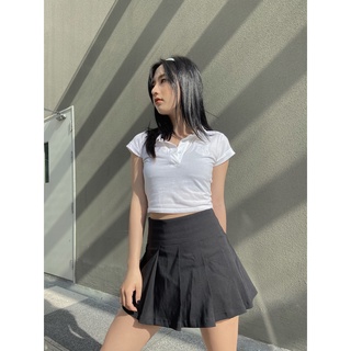 POLOCROPTOP-Áo dáng lửng có cổ