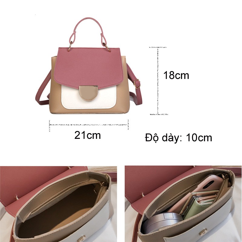 Túi xách tay túi đeo chéo nữ thời trang châu âu 2 quai cao cấp