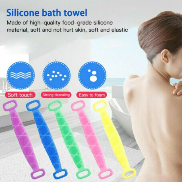 Dây chà lưng silicon massage và tẩy da chết