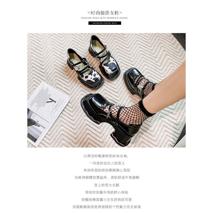 Giày Cao Gót 2022 Mũi Vuông Đế Dày Phong Cách Anh Quốc Kiểu Mới Cho Nữ