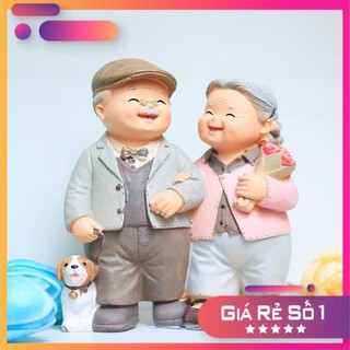 [GIÁ SẬP SÀN] Tượng ông bà - dắt cún đi dạo