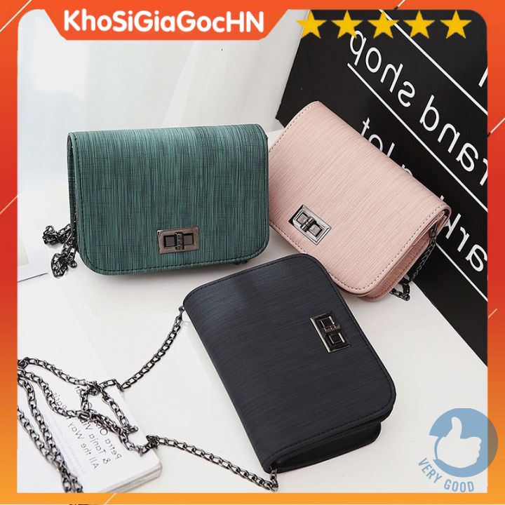 Túi xách mini da xước dây xích dài đeo chéo siêu đẹp, túi xách đeo vai nữ da lì hàng quảng châu - TXN40 sieubuon