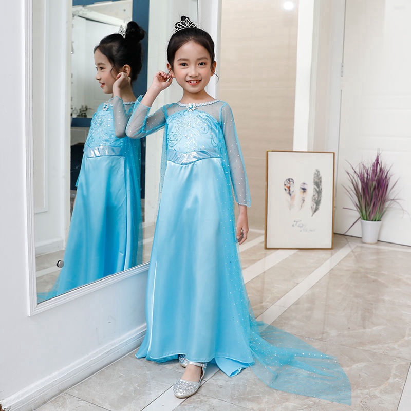 Đầm Hóa Trang Công Chúa Elsa Xinh Xắn Cho Bé Gái