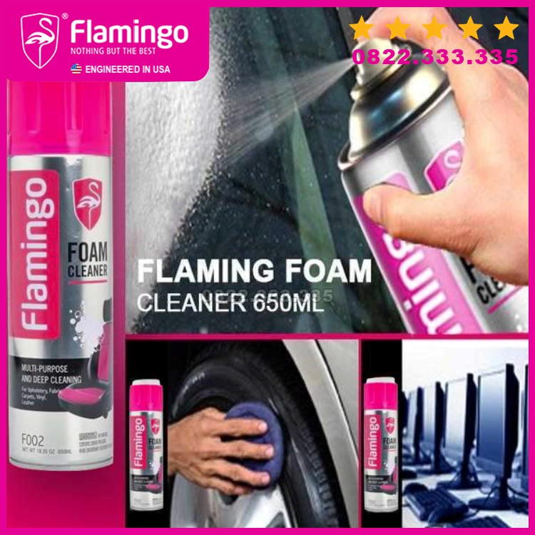 Bọt vệ sinh đa năng Flamingo Foam Cleaner F002 hàng chính hãng chất lượng cao ...