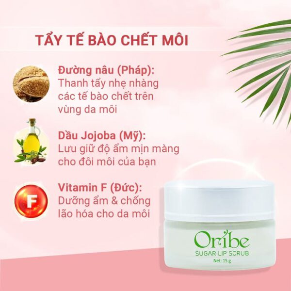 Mặt nạ dưỡng môi và Đường tẩy tế bào chết môi Oribe-loại bỏ tế bào chết giúp môi tươi trẻ,mịn màng