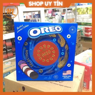 Bánh quy oreo thập cẩm hộp thiếc 342g