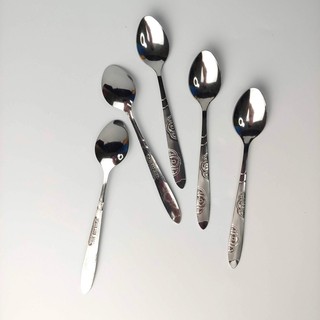 COMBO 3 thìa inox cán hoa đẹp