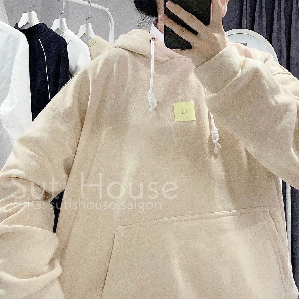 Áo Hoodie Chữ G Mee Nữ- Sweater nỉ dáng rộng tay bồng trơn 2 màu Đen|Be phong cách Hàn Quốc siêu xinh | BigBuy360 - bigbuy360.vn