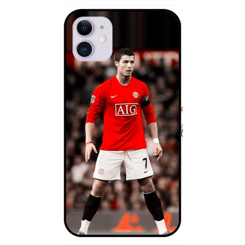 Ốp Lưng Iphone CR7 Cristiano Ronaldo 2 Chất Liệu Kính Cường Lực Dẻo Bóng