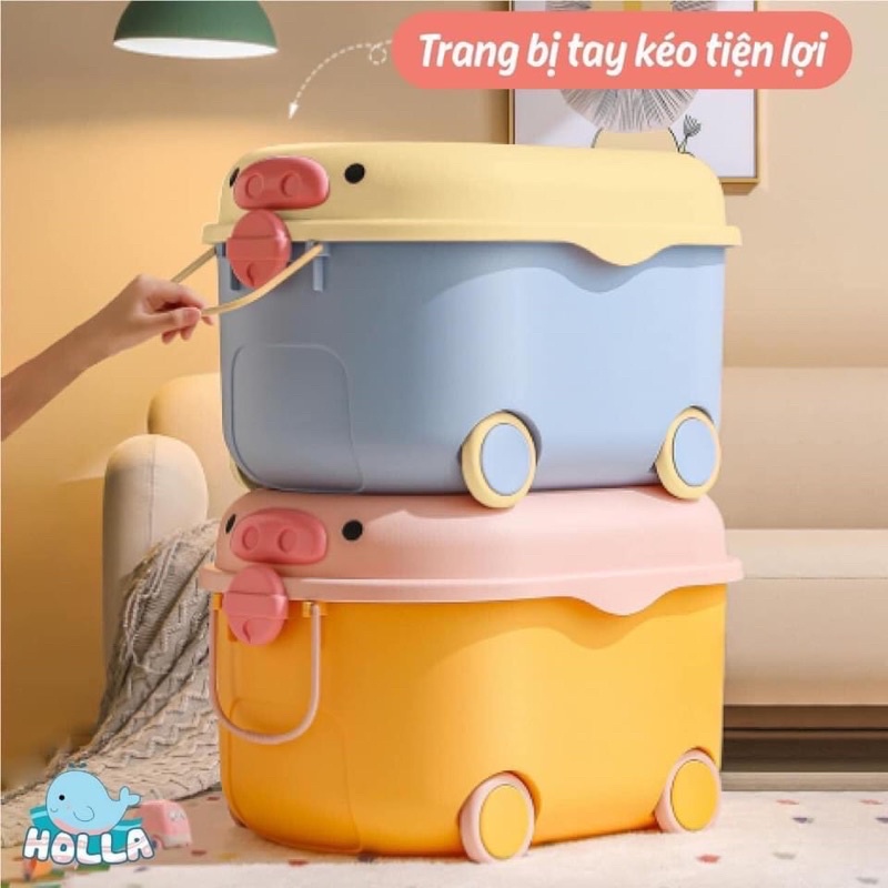 Thùng đựng đồ chơi có bánh xe di chuyển
