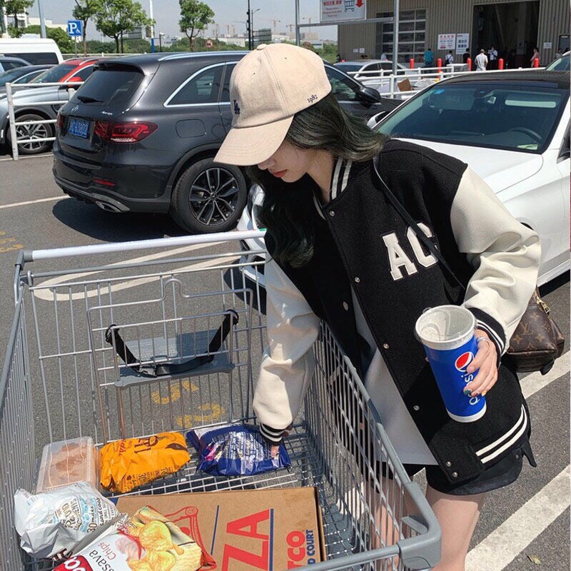 Áo Bomber nhung unisex, Áo khoác mùa đông freesize form rộng cho nam nữ dưới 70kg | BigBuy360 - bigbuy360.vn