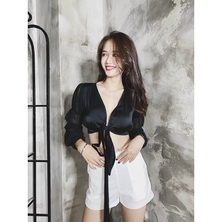 Sơ mi phối lụa siêu cá tính