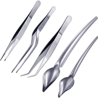 Bộ mạ đầu bếp chuyên nghiệp TWEEZERS Tông Dụng cụ nước sốt tráng miệng Thìa Nhà bếp bù đắp Bộ dụng cụ bằng thép không gỉ