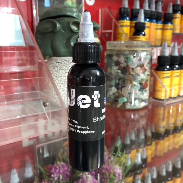 Mực xăm màu đen Jet Balck 60ml(2oz) chai to rót lẻ