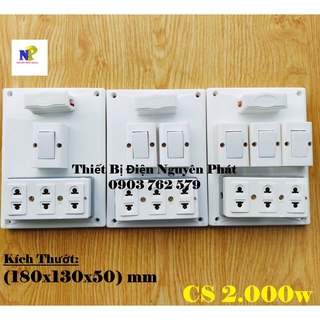 [PIPO] Bảng Điện Taplo Ráp Nồi (1, 2, 3 Công Tắc) + Cầu Chì - Cao Cấp