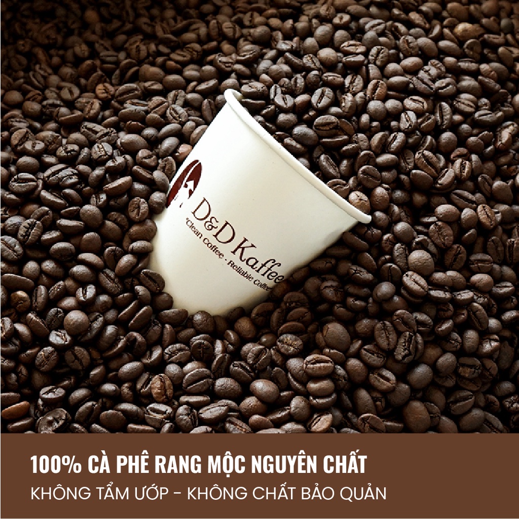 Cà phê Nguyên Chất Rang Mộc PHA MÁY SỐ 1- D&amp;D Kaffee - Gói 1000gr